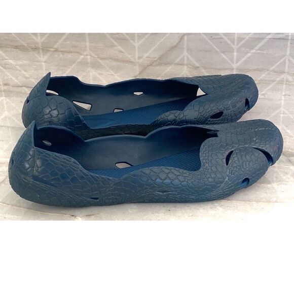 Melissa Blue Metallic Runner Ballet Flats - Picture 7 of 8